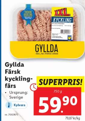 GYLLDA Färsk kycklingfärs