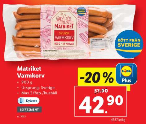 Matriket Varmkorv