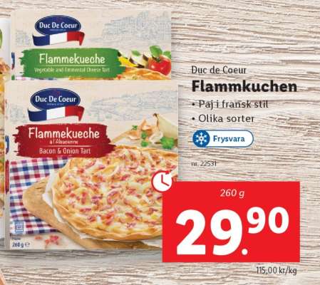 DUC DE COEUR Flammkuchen