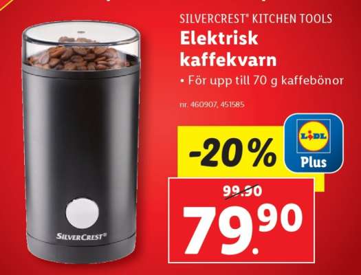 SILVERCREST® Elektrisk kaffekvarn