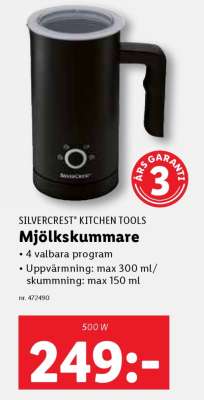 SILVERCREST® KITCHEN TOOLS Mjölkskummare