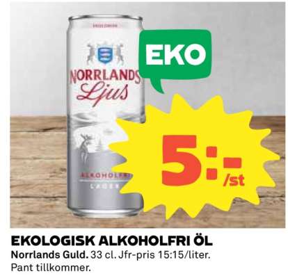 EKOLIGISK ALKOHOLFRI ÖL