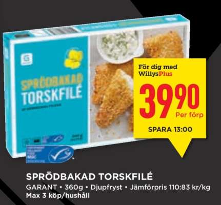 SPRÖDBAKAD TORSKFILÉ