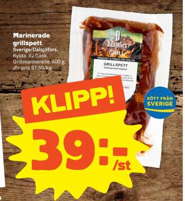 Marinerade grillspett