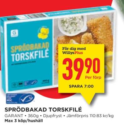 SPRÖDBAKAD TORSKFILÉ