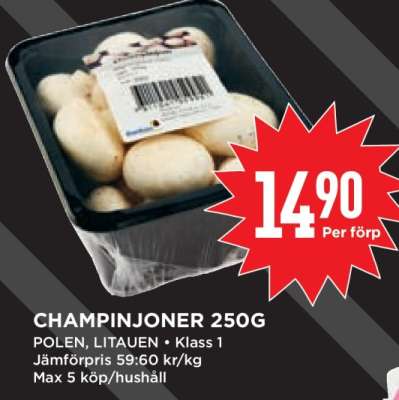 Champinjoner 250g