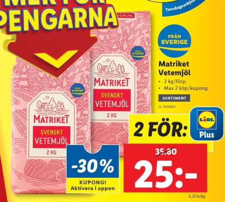 MATRIKET Vetemjöl