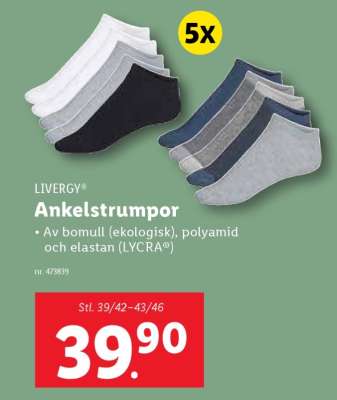 LIVERGY® Ankelstrumpor