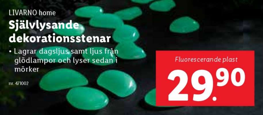 Självlysande dekorationsstenar