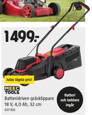 Batteridriven gräsklippare