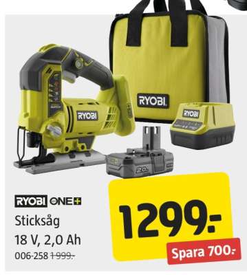 Ryobi ONE+ Sticksåg