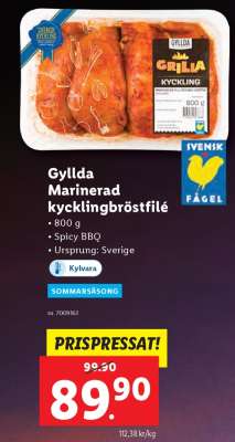 Gyllda Marinerad kycklingbröstfilé