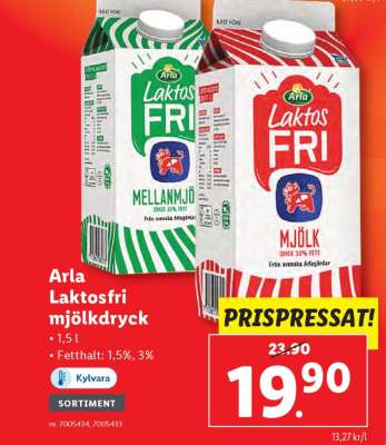 Arla Laktosfri Mjölkdryck