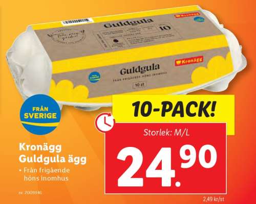 Kronägg Guldgula ägg