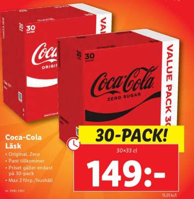 Coca-Cola Läsk 30-pack