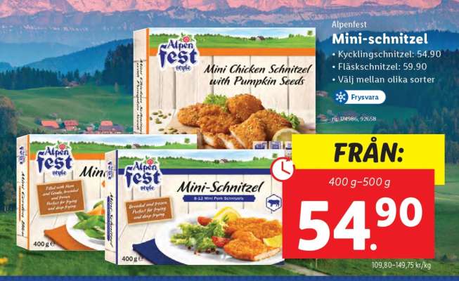 Alpenfest Mini schnitzel