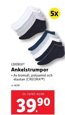 LIVERGY® Ankelstrumpor