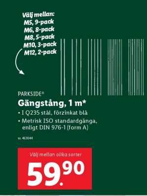 PARKSIDE Gängstång, 1 m