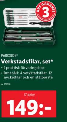 PARKSIDE Verkstadsfilar, set