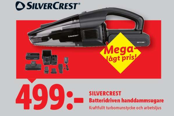 SILVERCREST Batteridriven handdammsugare