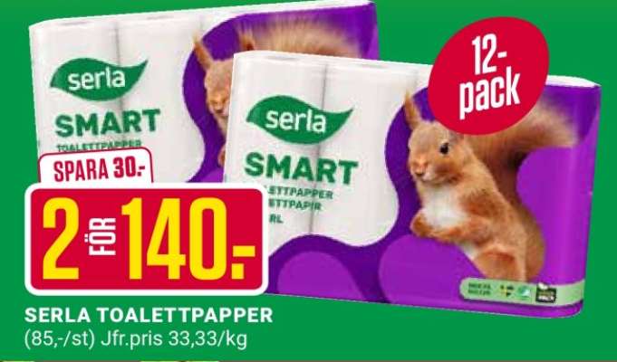 SERLA TOALETTPAPPER