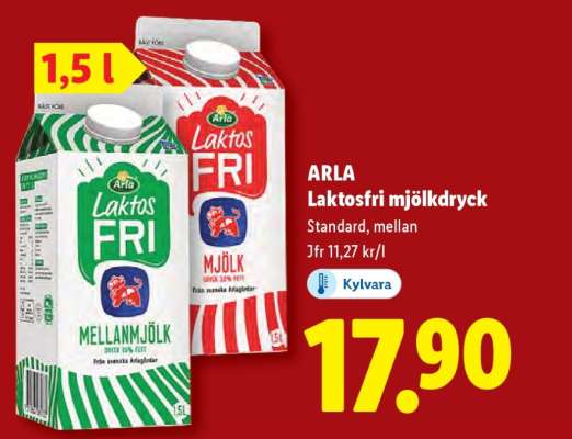 Arla Laktosfri Mjölkdryck