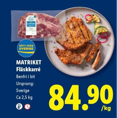 MATRIKET Fläskkarré