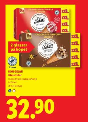 BON GELATI Glasstrutar