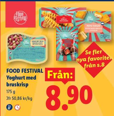 FOOD FESTIVAL Yoghurt med bruskrisp