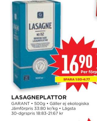 LASAGNEPLATTOR