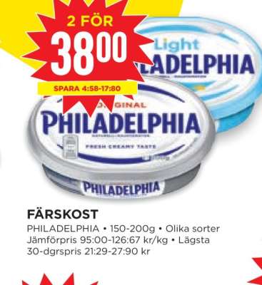 Färskost Philadelphia