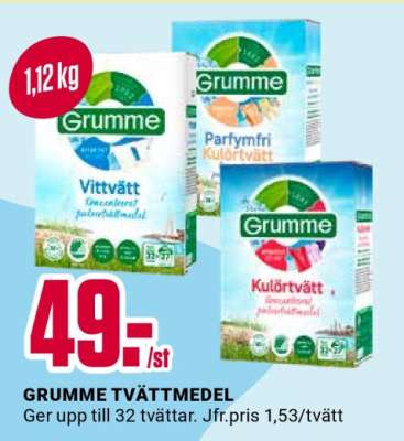 GRUMME TVÄTTMEDEL