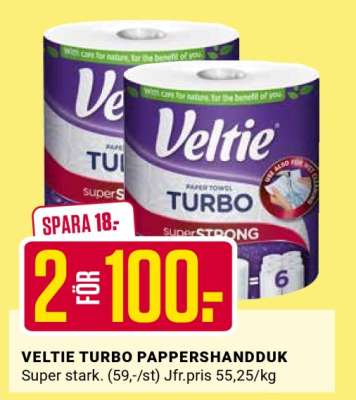 VELTIE TURBO PAPPERSHANDDUK