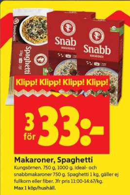 MAKARONER, SPAGHETTI
