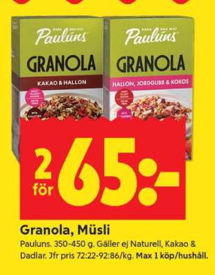 Granola, Müsli