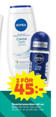 Duschcreme/deo roll-on