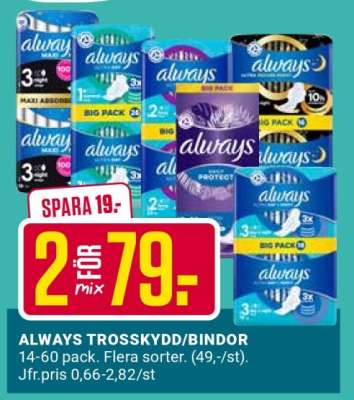 ALWAYS TROSSKYDD/BINDOR