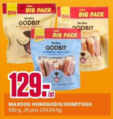 MAXDOG HUNDGODIS/HUNDTUGG