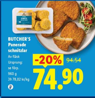 BUTCHER’S Panerade schnitzlar
