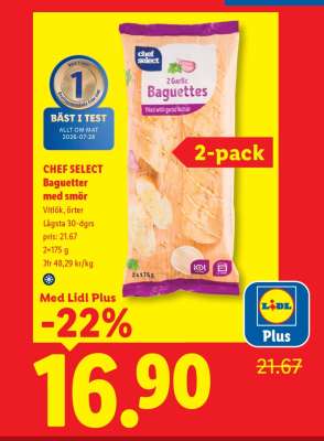 CHEF SELECT Baguetter med smör