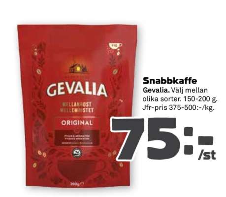 Snabbkaffe Gevalia