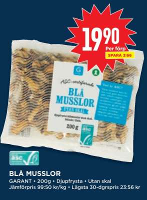 BLÅ MUSSLOR