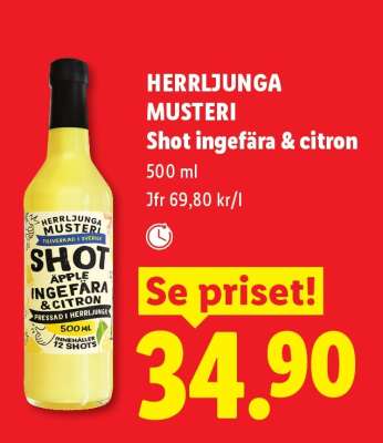Herrljunga musteri Shot ingefära & citron