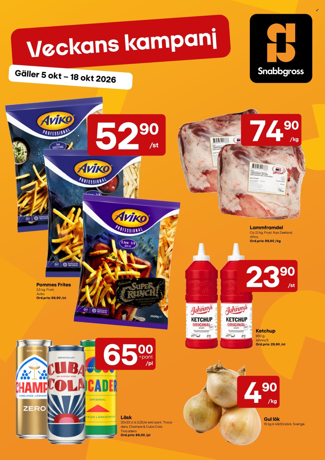Snabbgross reklamblad - 5/10 2026 - 18/10 2026. Sida 1