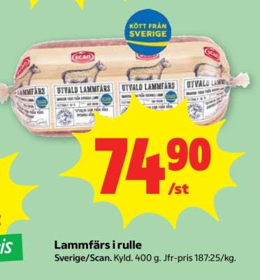 Lammfärs i rulle