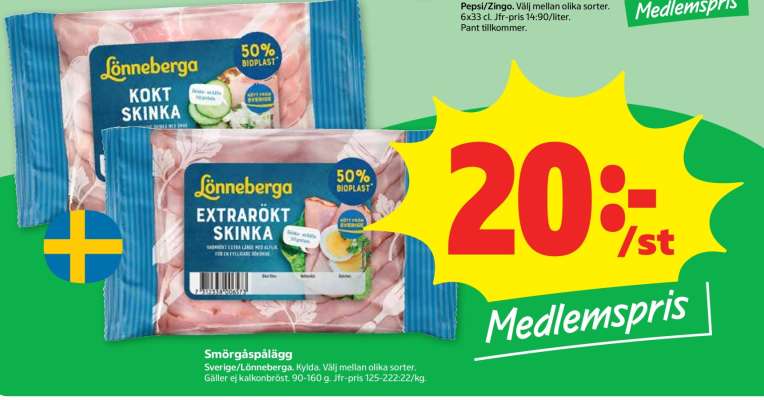 Lönneberga Exträrökt Skinka