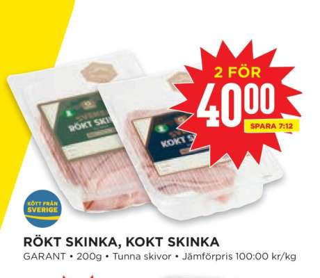 Rökt Skinka, Kokt Skinka