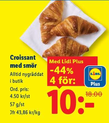 Croissant med smör