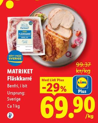 MATRIKET Fläskkarré