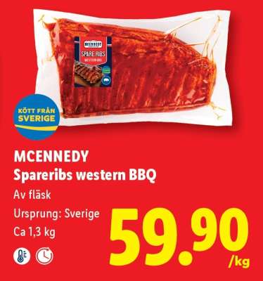 MCENNEDY Spareribs western BBQ